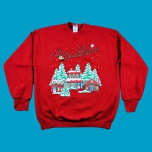 VINTAGE 90’S CHRISTMAS CREWNECK SANTA CLAUS REINDEER
